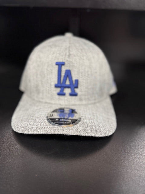 Casquette ajustable 9Forty en coton tissé gris des Los Angeles Dodgers