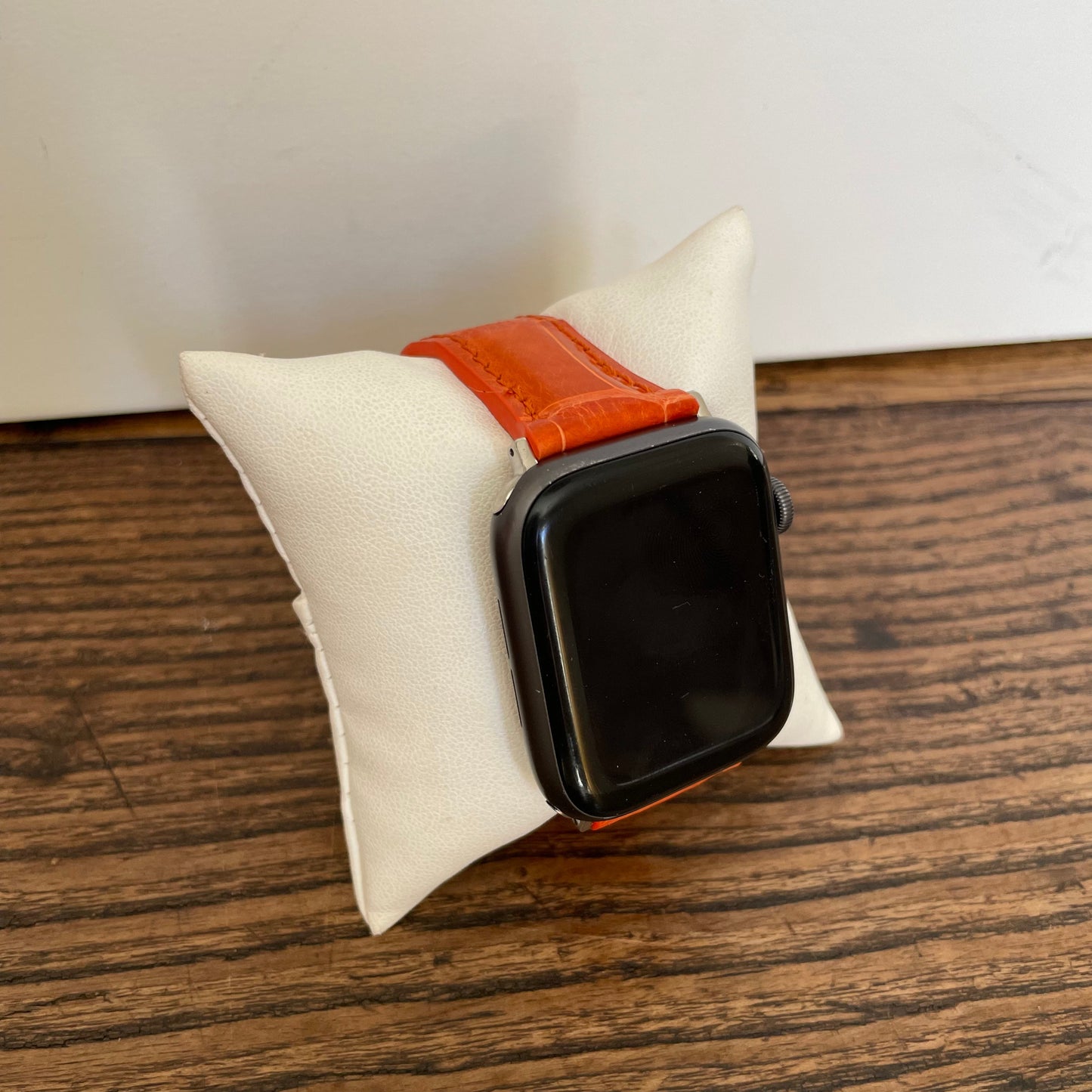 Orange Glazed Alligator Apple Watch Band