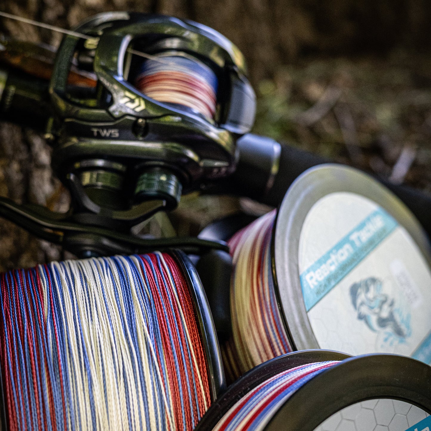 Línea de pesca trenzada USA Camo Reaction Tackle: resistencia y sensibilidad inigualables