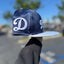 Los Angeles Dodgers 2 Toned Satin Hat Navy/Grey 5950 - Korvel