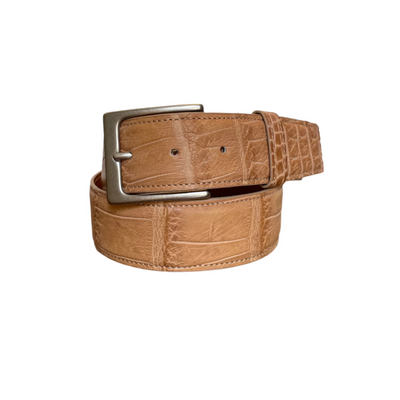 Ceinture en cuir pleine peau mate tan premium
