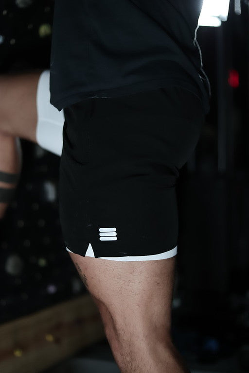 Men's V1 Performance Athletic Shorts - Jet Black - Korvel