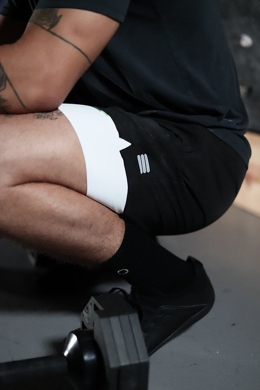 Men's V1 Performance Athletic Shorts - Jet Black - Korvel
