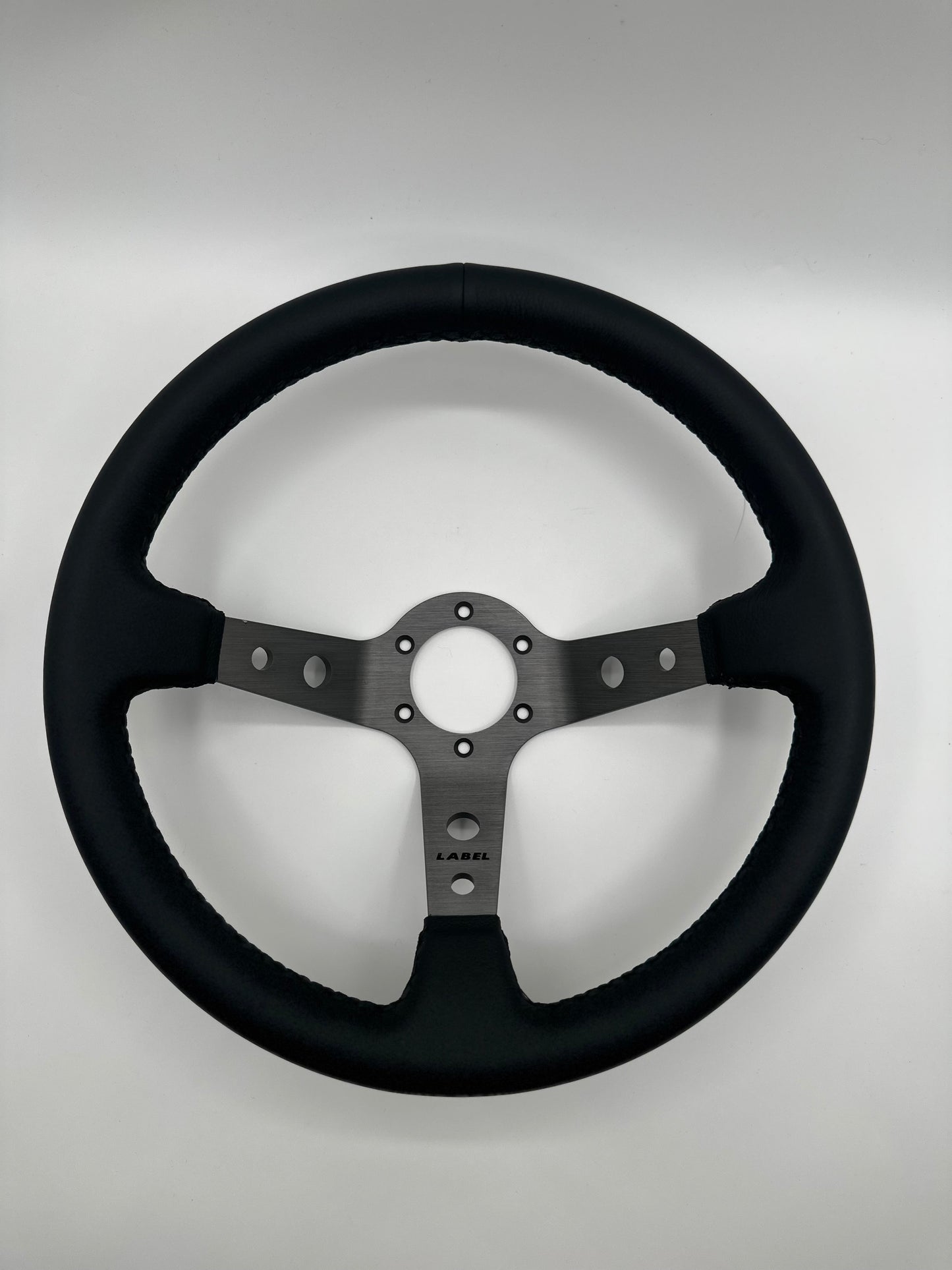 The Daytona Steering Wheel | Black Leather & Graphite Spoke