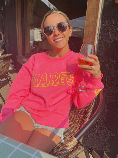 MARGS Pink Printed Sweatshirt with Custom Cuff