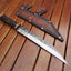 Artisan Crafted 12-Inch Viking Seax Knife - 1095 Steel with Rosewood Handle & Brass Accents - Korvel