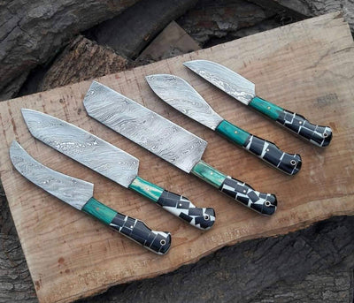 Premium Damascus Steel Hunting Knife Set - Korvel