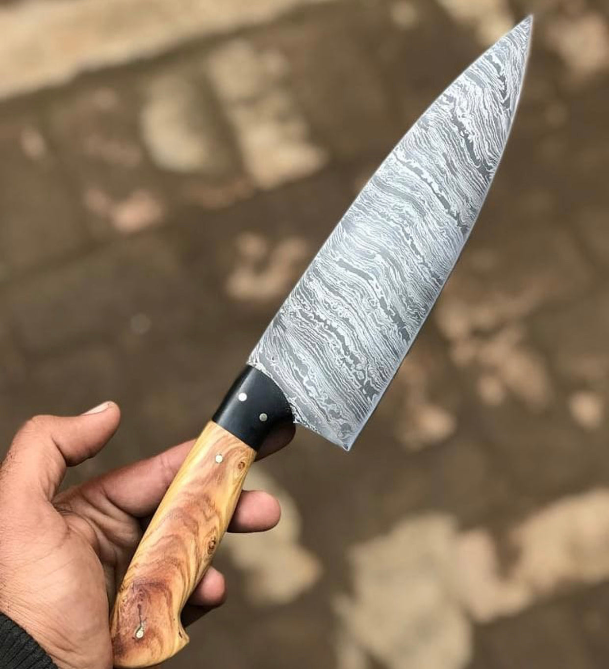 Premium Handmade Damascus Steel Chef Knife - 13" - Korvel