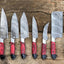 Premium 8-Piece Damascus Steel Chef's Knife Collection - Korvel