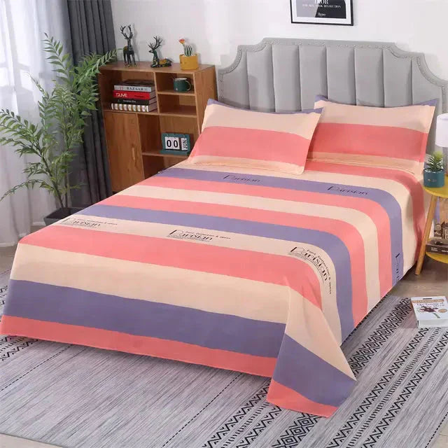 Premium Cotton Fitted Bed Sheet and Pillowcase Set