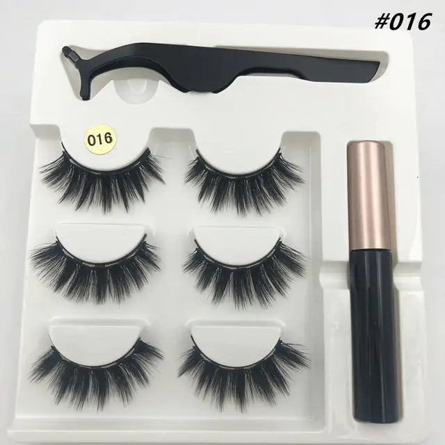 Premium 3D False Eyelashes with Magnetic Eyeliner
