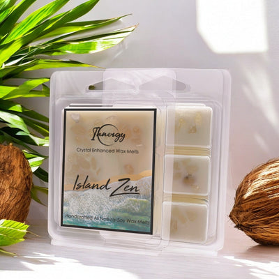 Tranquil Island Crystal-Infused Coconut-Soy Wax Melts - Korvel