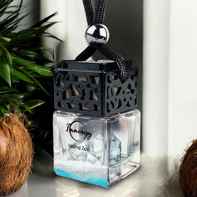 Island Serenity Crystal-Infused Car Diffuser, 8ml Air Freshener - Korvel