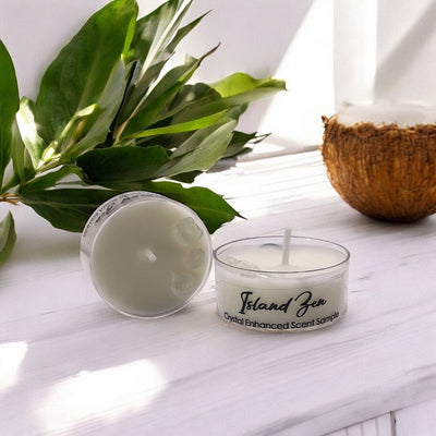 Island Serenity, Luxurious Coconut-Soy Wax Tealight Candle, 1oz - Korvel