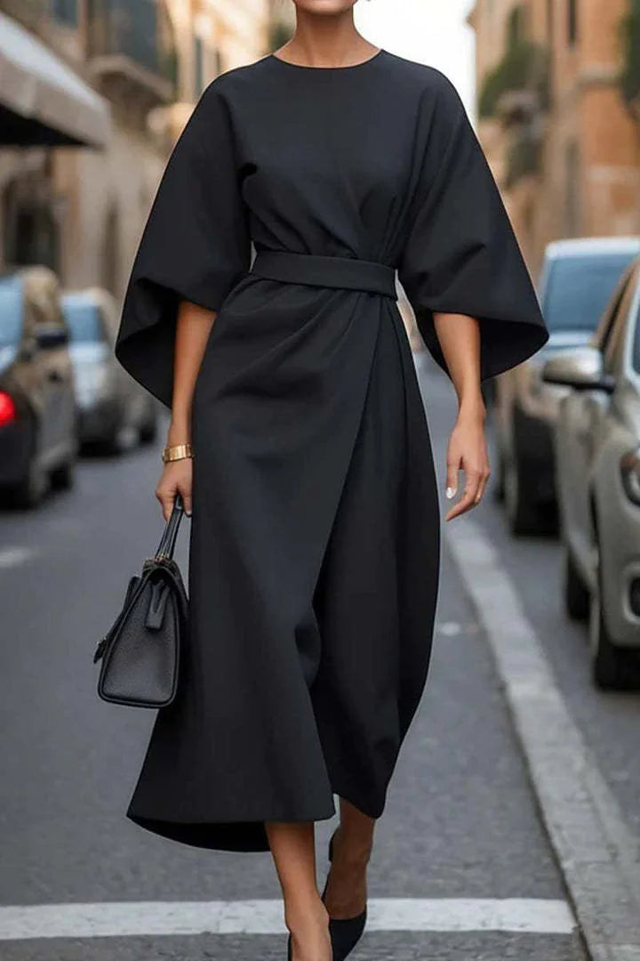 Elegant Batwing Sleeve Dress for Women