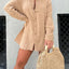 Ensemble de Chemise Longue et Short en Crêpe à Double Couche
