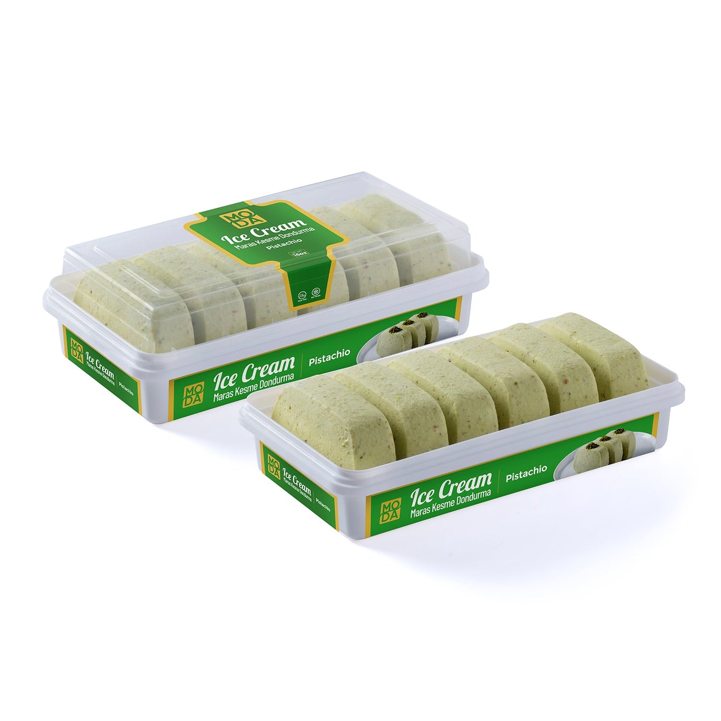Helado de pistacho Moda – 454 g (16 oz)