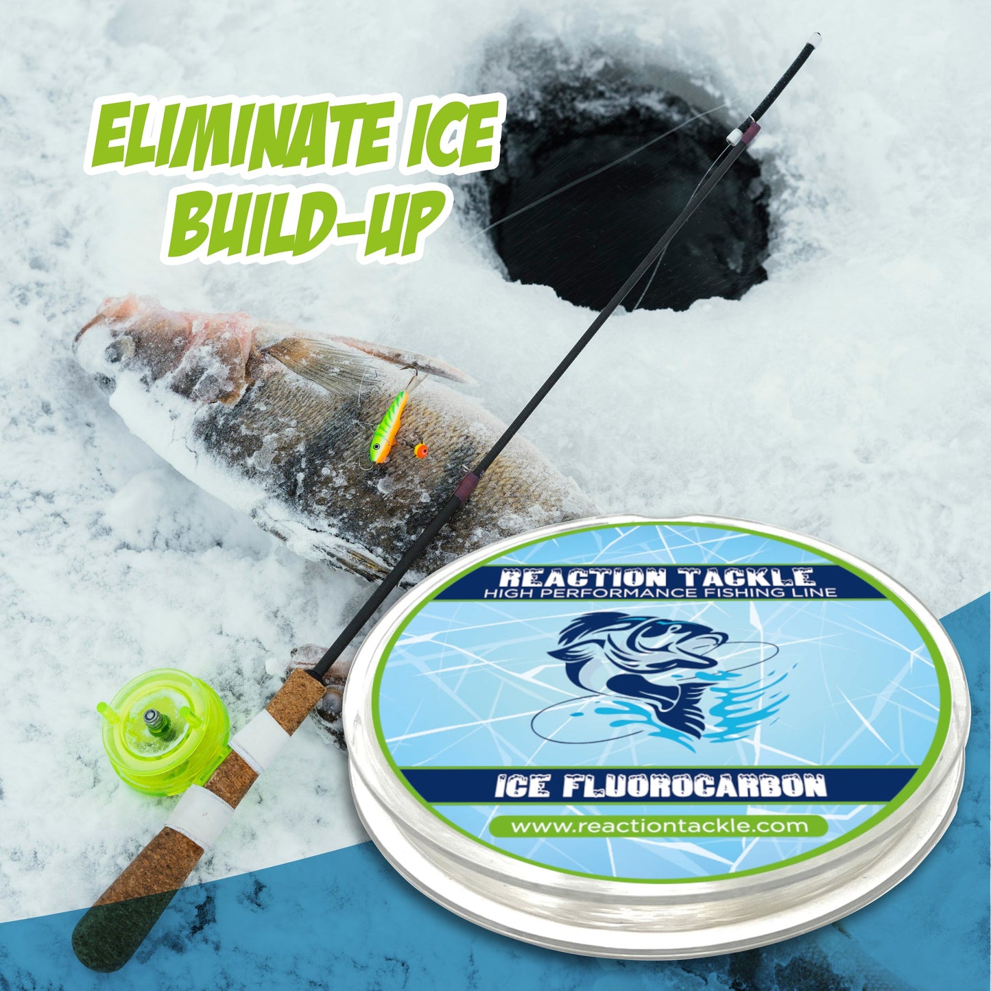 Línea o líder de pesca de fluorocarbono Reaction Tackle Ice