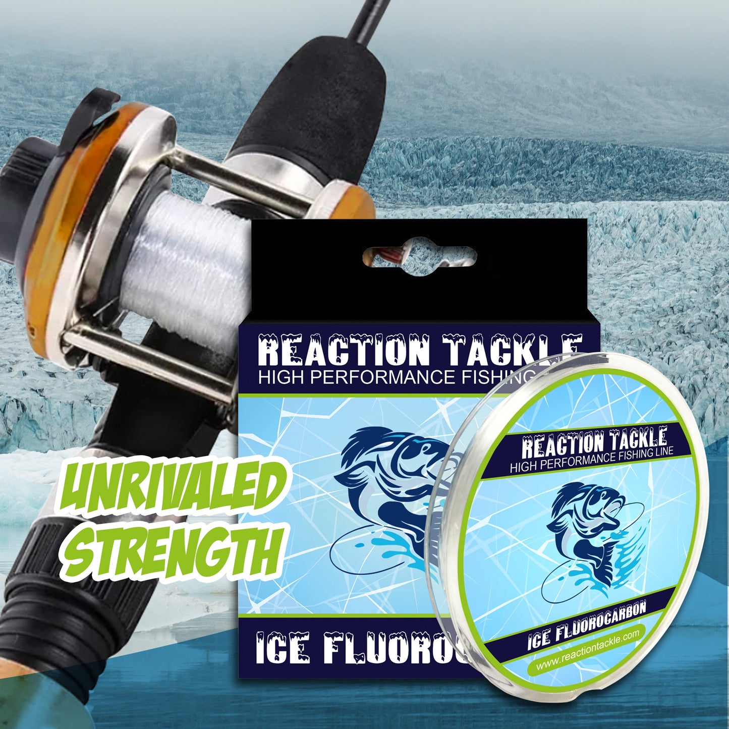 Línea o líder de pesca de fluorocarbono Reaction Tackle Ice