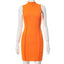 Vestido de Verano Bodycon Sin Mangas de Canalé para Mujeres