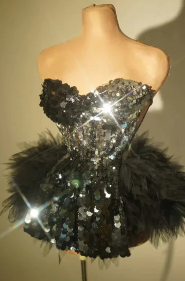 Conjunto de Falda de Cadena de Rhinestones Elegante
