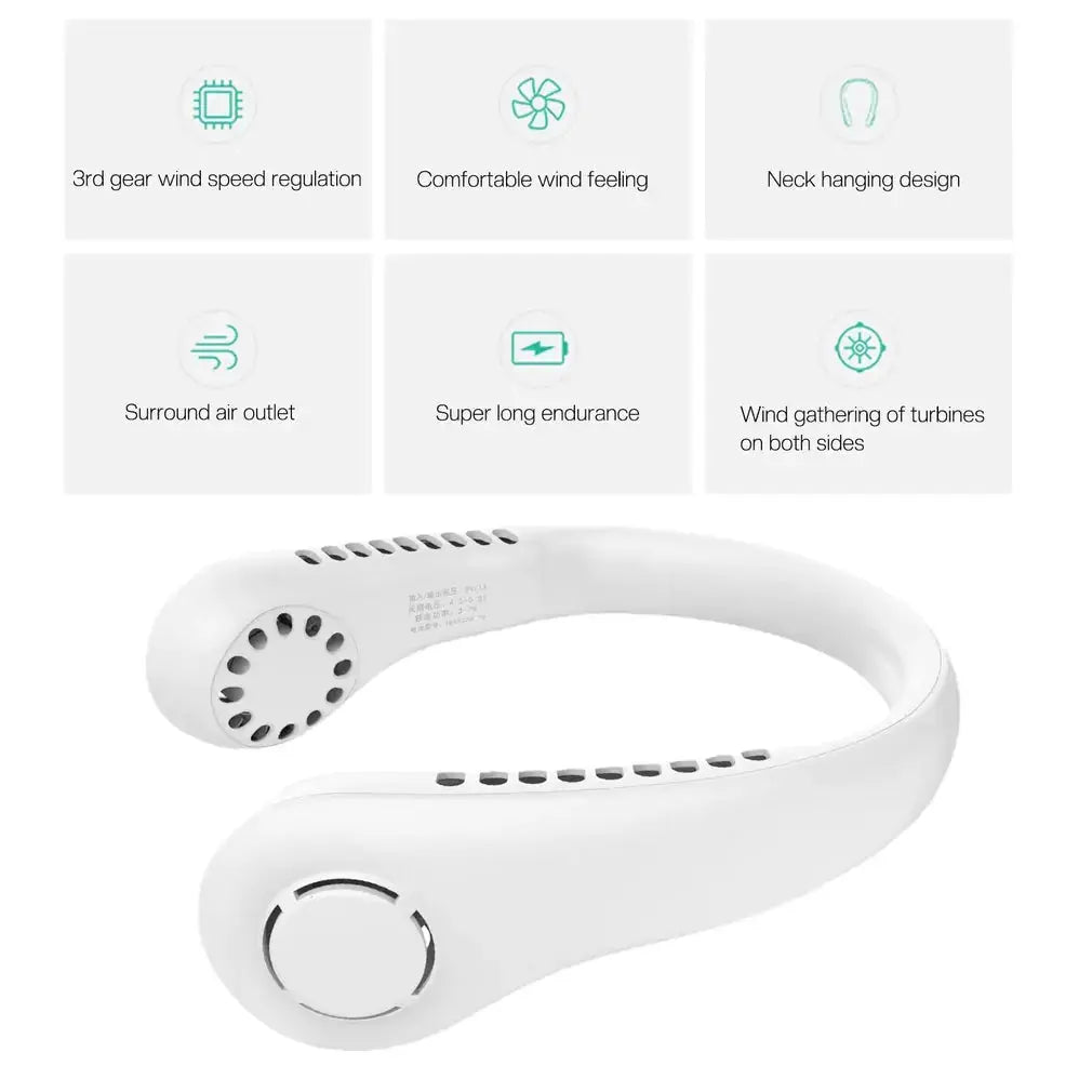Ventilateur de cou sans pales - Restez au frais partout