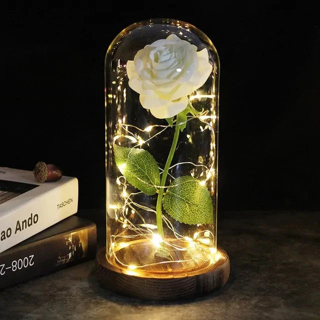 Enchanted Glass Rose Decoration for Home Decor