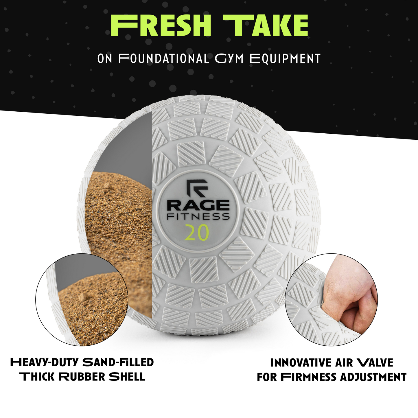 Rage Fitness Slam Ball - Ultimate Workout Companion - Korvel
