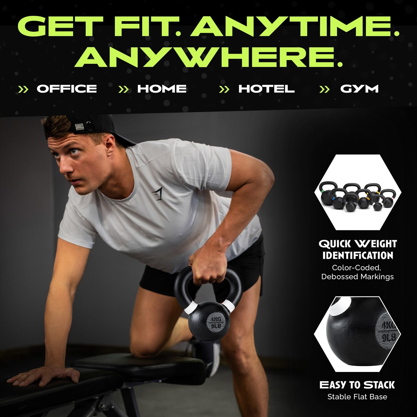 Premium Single-Cast Iron Kettlebell for Strength Training - Korvel