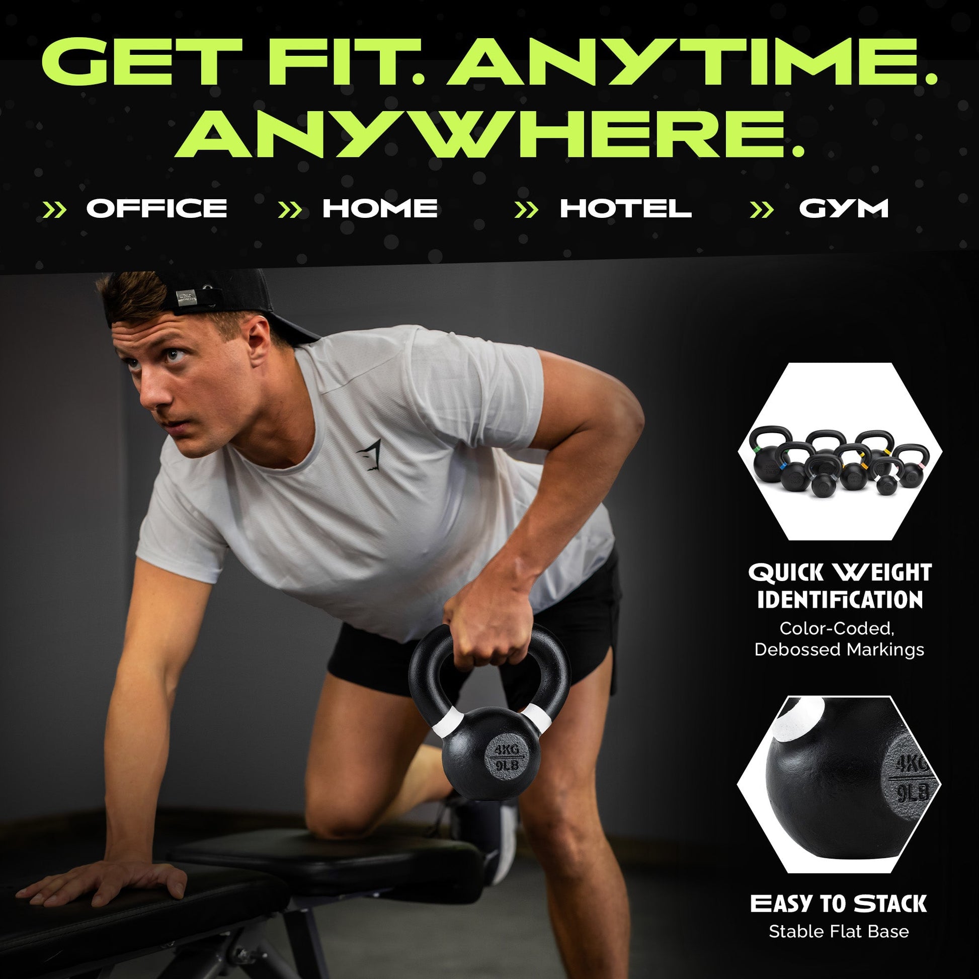 Premium Single-Cast Iron Kettlebell for Strength Training - Korvel