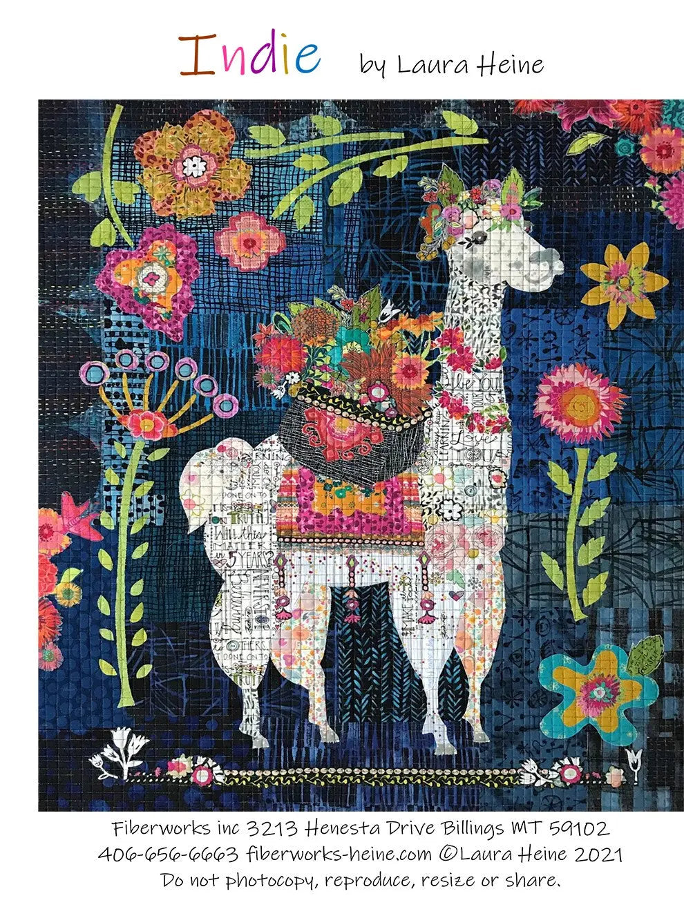 Indie Llama Collage Sewing Pattern by Laura Heine