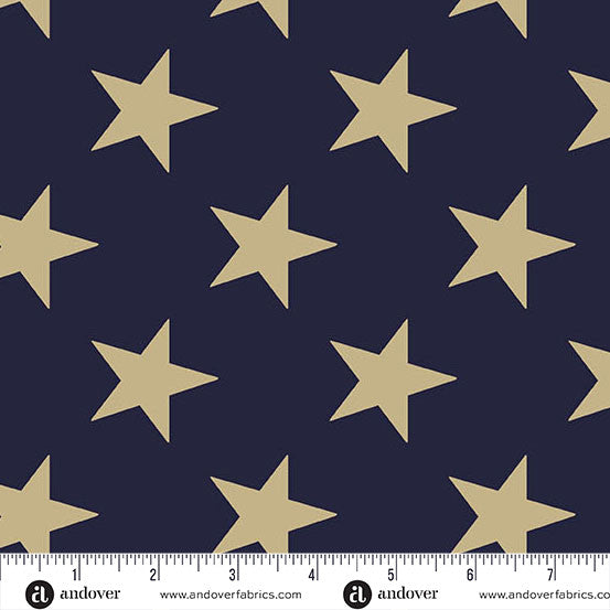 Indigo Star Spangled 108" Cotton Wideback Fabric