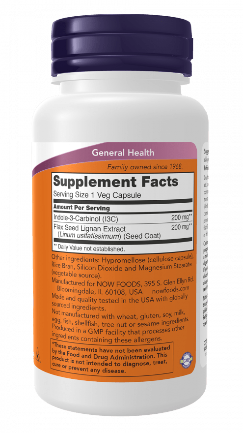Indole-3-Carbinol 200mg with Flax Seed Extract