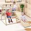 5-in-1 Indoor Jungle Gym Playset with Slide & Adjustable Swing