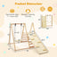 5-in-1 Indoor Jungle Gym Playset with Slide & Adjustable Swing