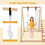 5-in-1 Indoor Jungle Gym Playset with Slide & Adjustable Swing
