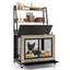 Mueble de jaula para perros industrial con estantes de almacenamiento - Gris