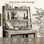Mueble de jaula para perros industrial con estantes de almacenamiento - Gris