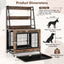 Meuble de caisse pour chien industriel avec étagères de rangement - Brun rustique