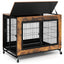 Chenil industriel marron rustique avec portes verrouillables