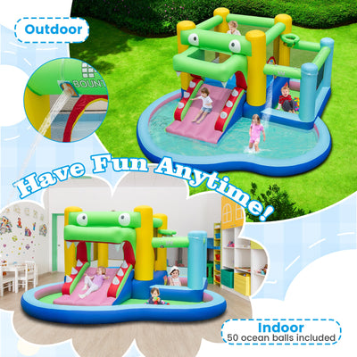 Premium Inflatable Bounce House with Slide and Splash Pool
