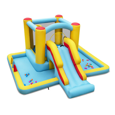 7-in-1 Inflatable Bounce House with Slide and Tunnel