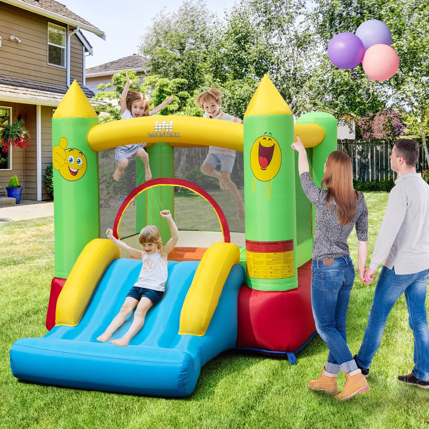 Castillo Inflable con Tobogán para Niños