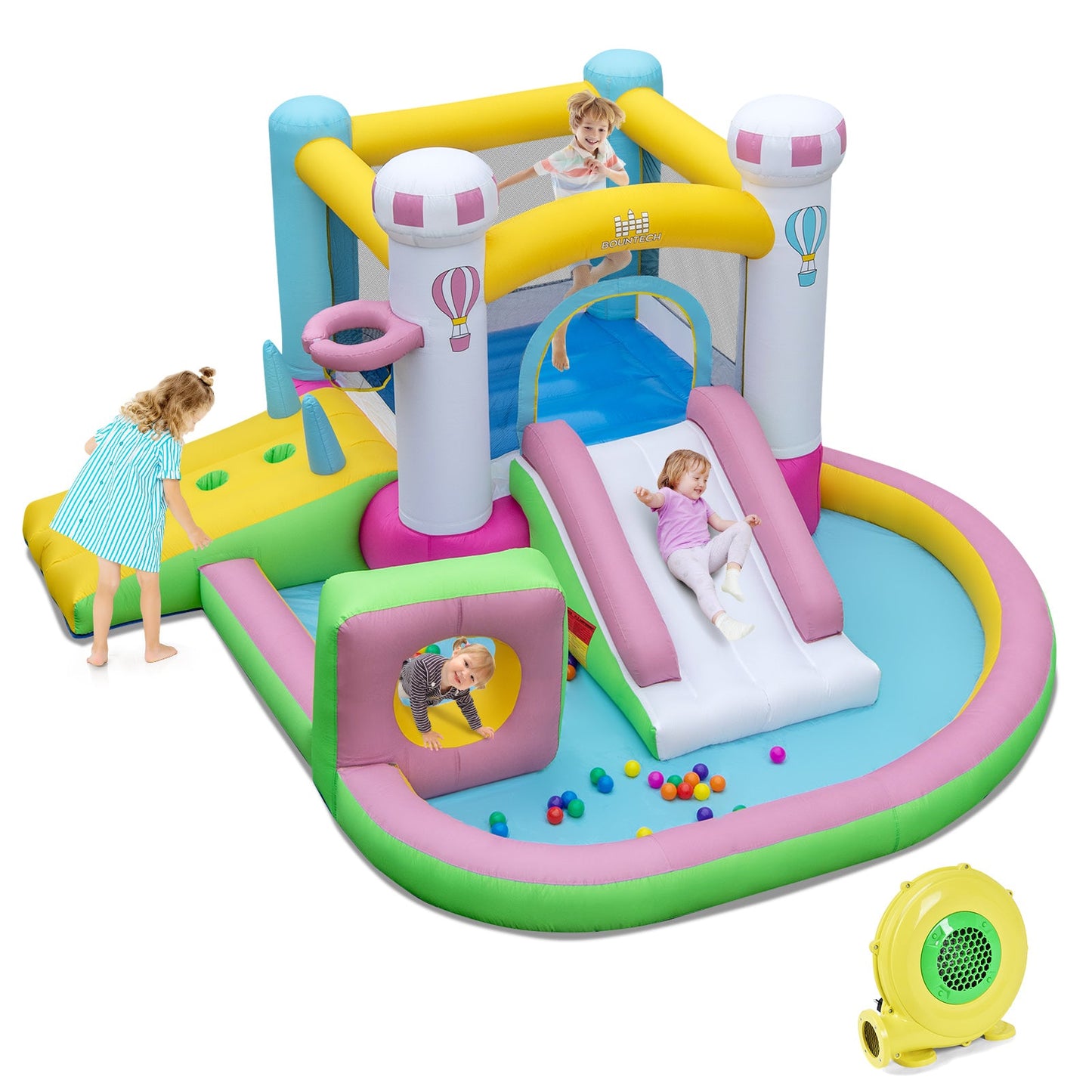 Château Gonflable Premium avec Toboggan et Piscine à Balles