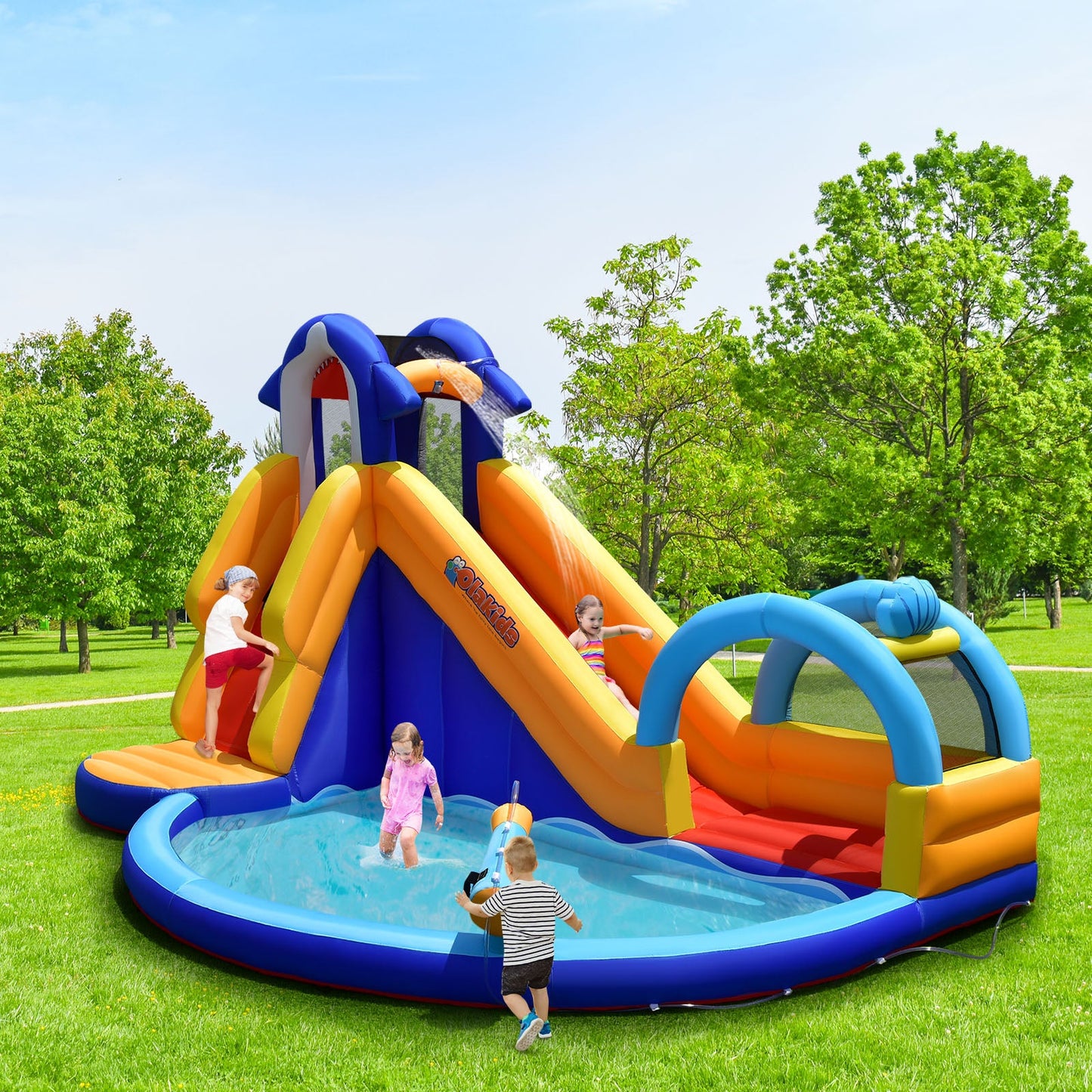 Premium Inflatable Bouncy House with Slide & Splash Pool