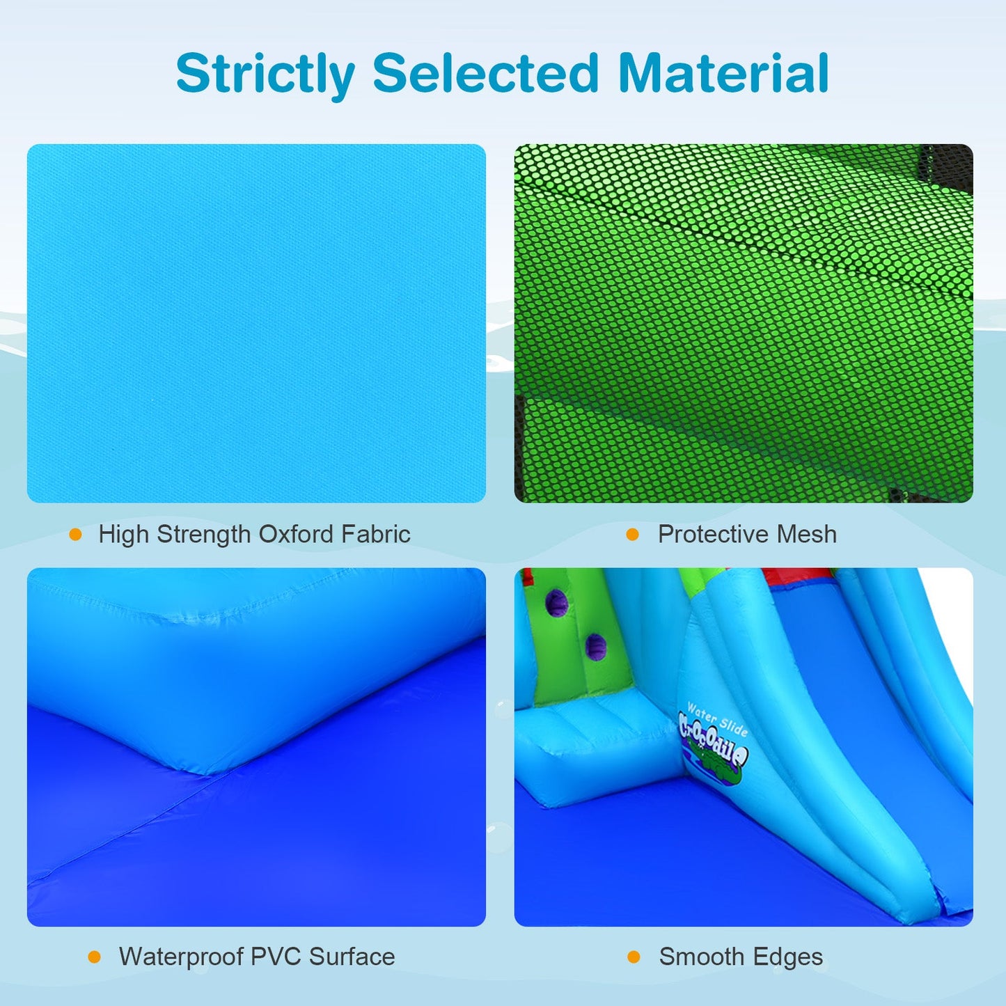 7-in-1 Inflatable Bounce House with Splash Pool