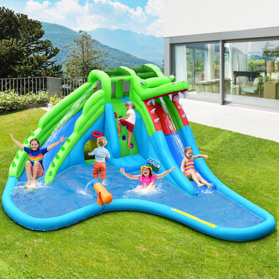 7-in-1 Inflatable Bounce House with Splash Pool