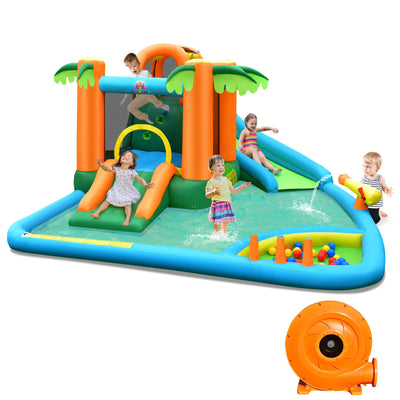 Parque Acuático Inflable 7 en 1 con Ventilador