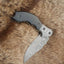 The Legacy: Handcrafted Damascus Steel Folding Pocket Knife with Buffalo Horn Handle - Korvel