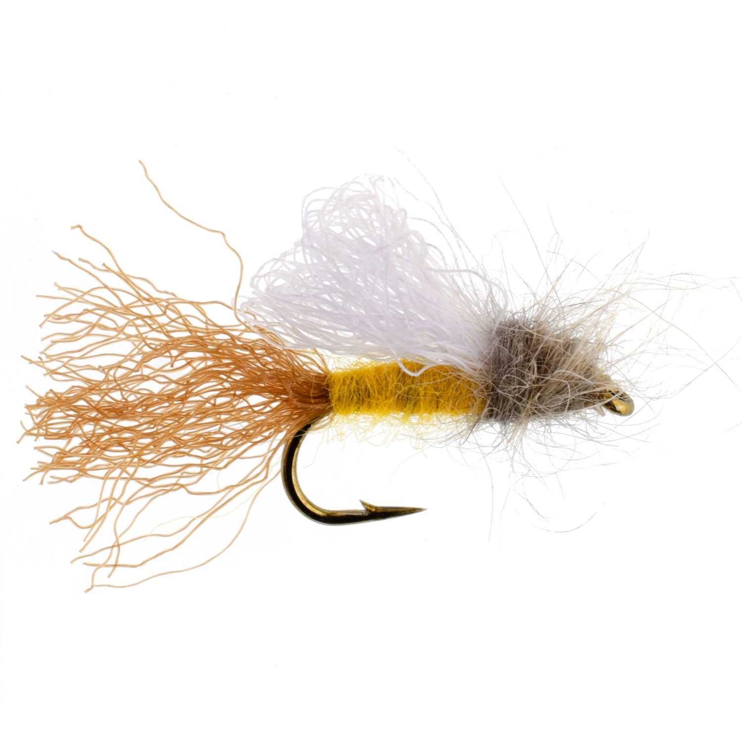 Amber Iris Caddis Emerger Caddis  Trout Dry Fly - 12 Flies Hook Size 16 - Korvel